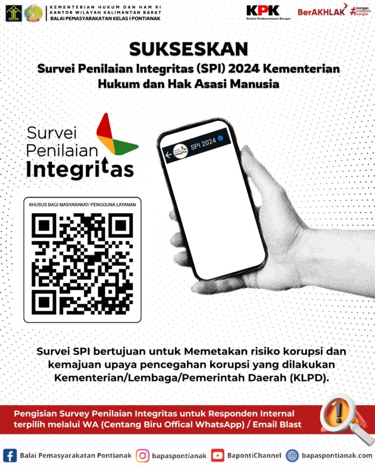 Survei Penilaian Integritas (SPI) 2024 Kementerian Hukum dan Hak Asasi Manusia